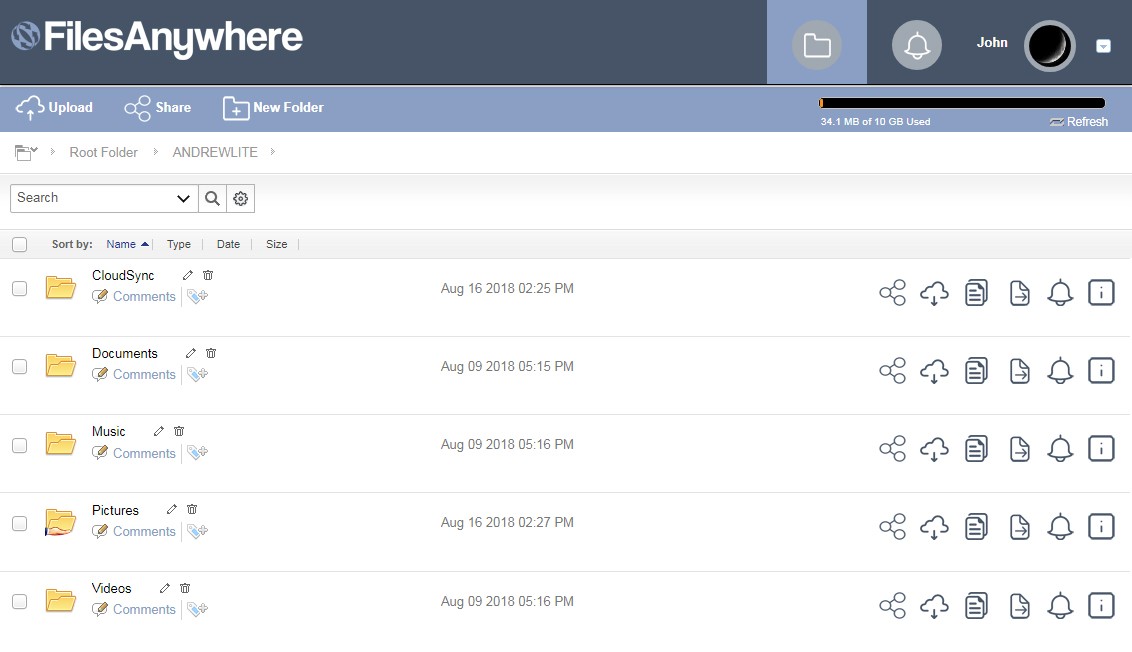 FilesAnywhere Lite My Documents