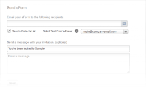 eForm Send Window