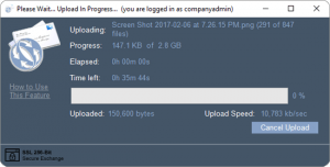 Outlook Addin Upload Progress
