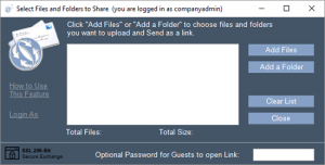 Outlook Addin Main Window
