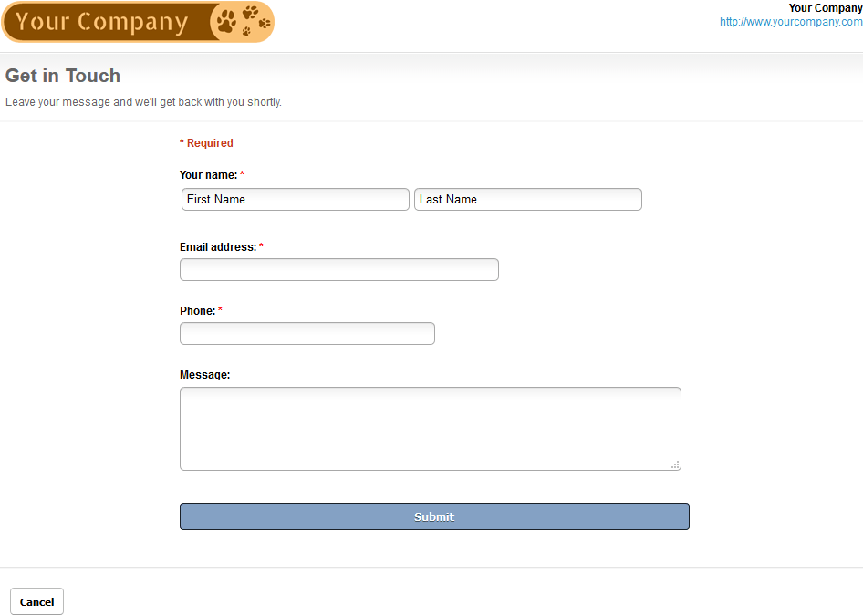 Sample eForm